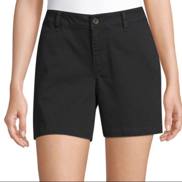 Liz Claiborne Pants - Liz Claiborne Chino Shorts Black Tall